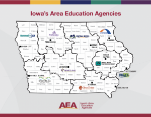 Iowa's AEAs map