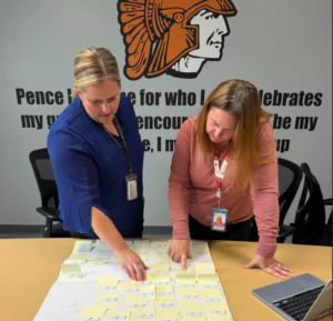 Angela Jones, Pence Elementary Principal / FCSD Special Education Director, and Amber Earnest, Great Prairie AEA Special Education and Math Consultant.